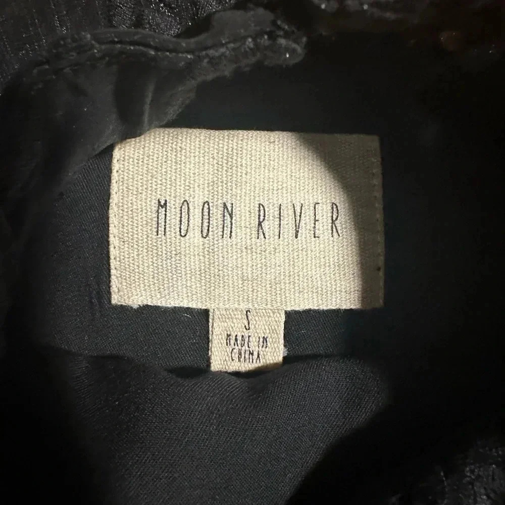 Moon River Organza Lace Dress, Size Small, Black - Picture 7 of 11
